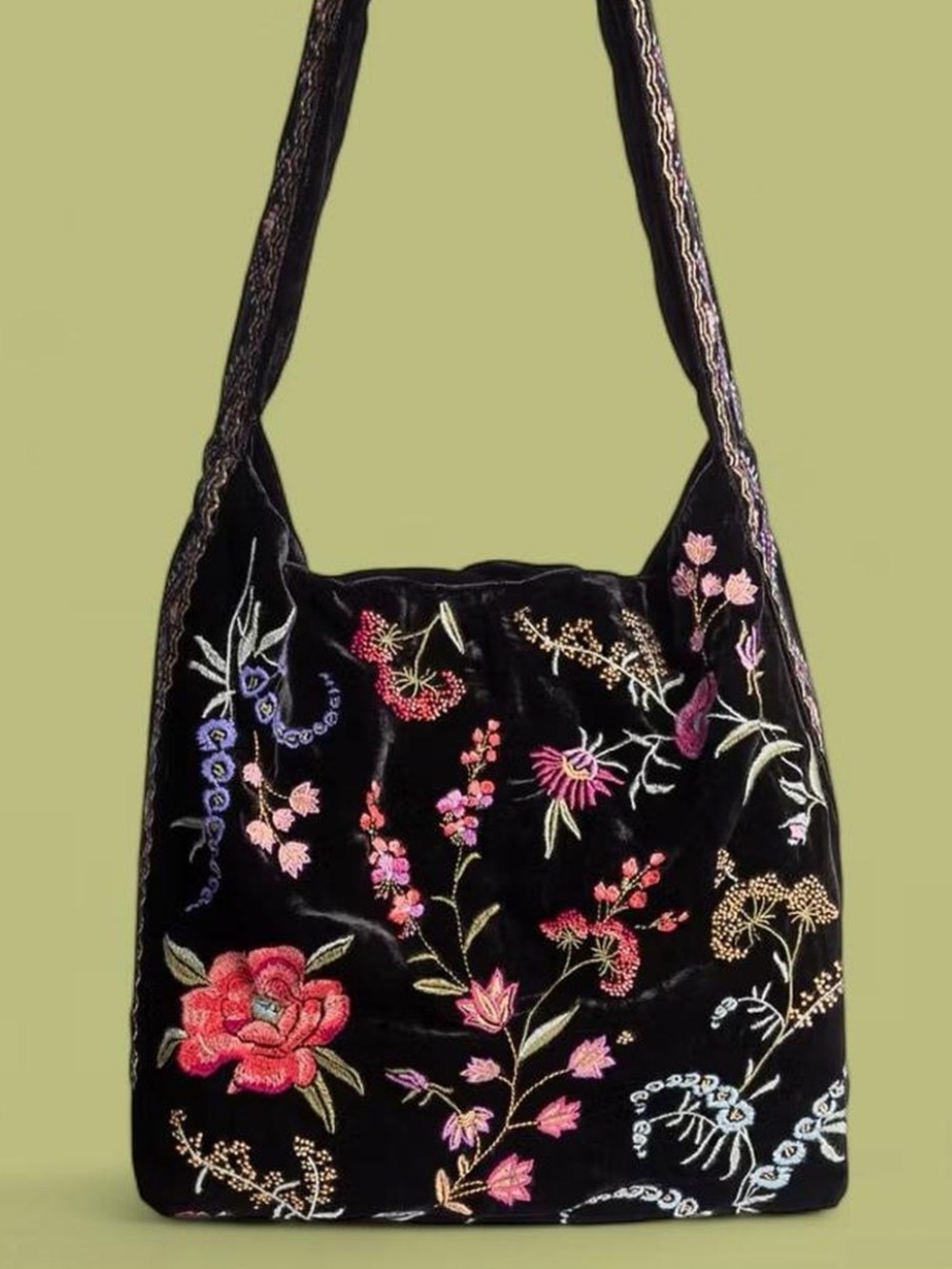 JOHNNY WAS VELVET WIDE STRAP TOTE BAG - Picture 5 of 7